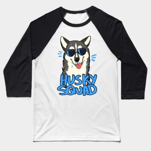 HUSKY SQUAD (gray) Baseball T-Shirt